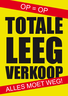 Leegverkoop posters