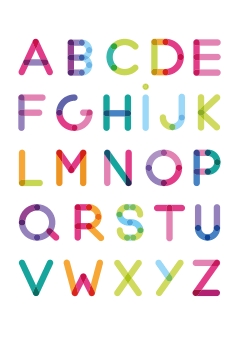 abc-poster-002 Alfabet poster met de letters van A t/m Z