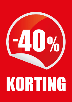 Raambiljet 40 procent korting in huis directposter.nl