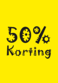 raamposter 50 procent zomer sale