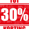 Korting poster discount tot 30 procent