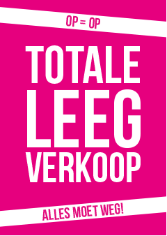 totale leegverkoop affiche