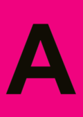 letter poster neon letter A