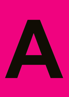 letter poster neon letter A