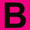 letter poster b magenta