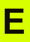 Raamposter letter E