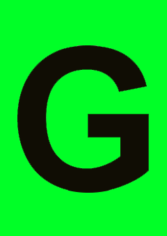 poster letter G groen