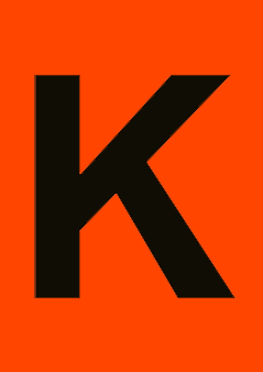 Neon poster letter K