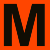 Neon poster letter M