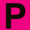 letter poster p magenta