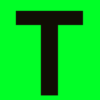 letter poster t groen