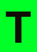 letter poster t groen