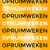 Opruimweken raamposter