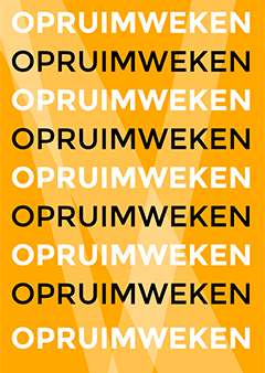 Opruimweken raamposter