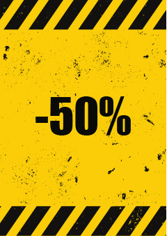 outlet sale poster -50%
