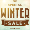 Prijskaartjes Winter sale met of zonder gaatje retail kaartjes