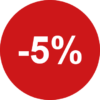 5% sale sticker rond