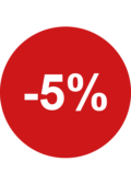 5% sale sticker rond