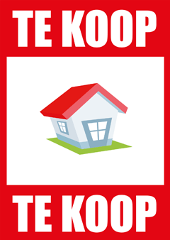 Te Koop poster voor het verkopen van vastgoed