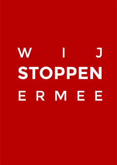 Wij stoppen Ermee raamposter