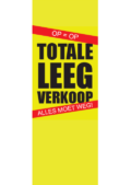 totale leegverkoop sale banner