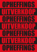 Rode Opheffingsuitverkoop poster