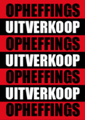Uitverkoop Opheffingsposter voor winkeliers