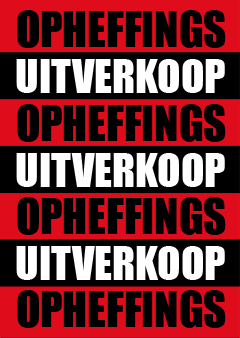 Uitverkoop Opheffingsposter voor winkeliers