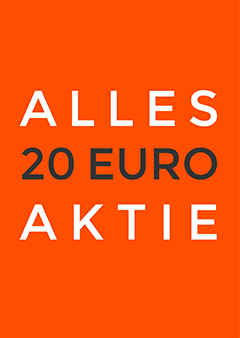 Aktieposter met de tekst Alles 20 euro